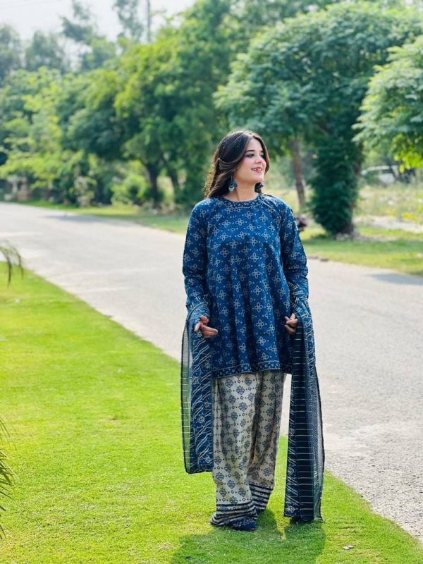Printed Swiss Lawn Suit