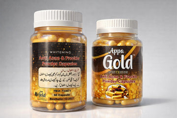 Appa Gold Whitening Anti Acne & Freckle Powder Capsules – Skin Support Formula