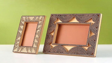 How to create beautiful photo frame only using cardboard / easy homemade D